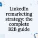 Decorative vector illustration title card for LinkedIn remarketing article