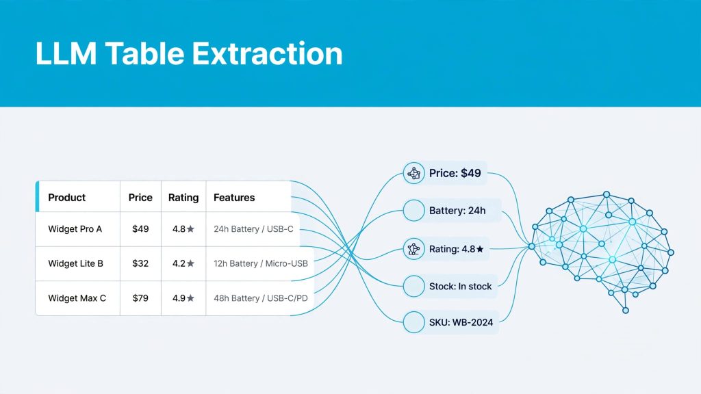 LLM table extraction