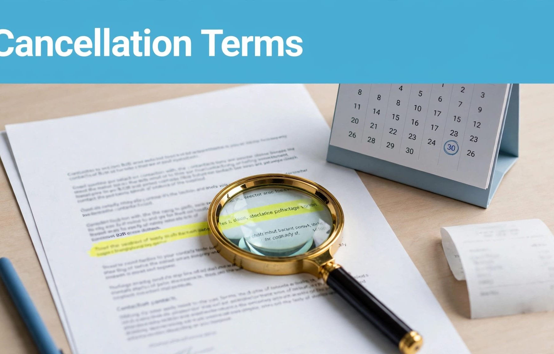 B2B cancellation terms