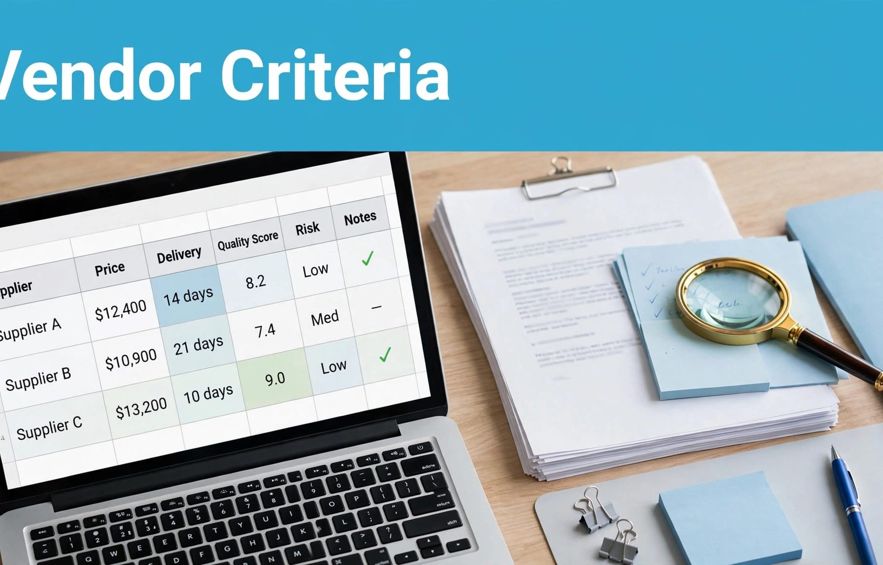 vendor evaluation criteria