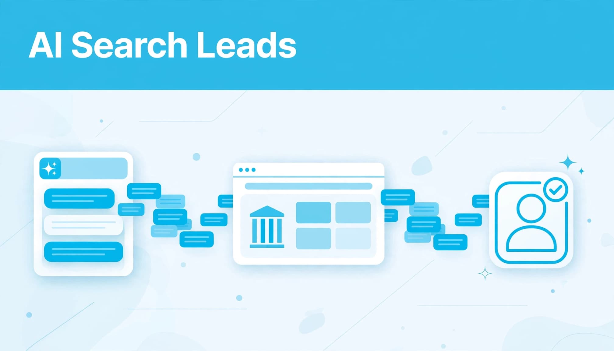 An editorial illustration showing a search referral path with the headline